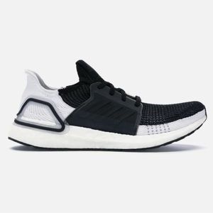 10 Adidas Ultraboost 19 Running Shoes Athletic Panda Oreo Black White woven knit